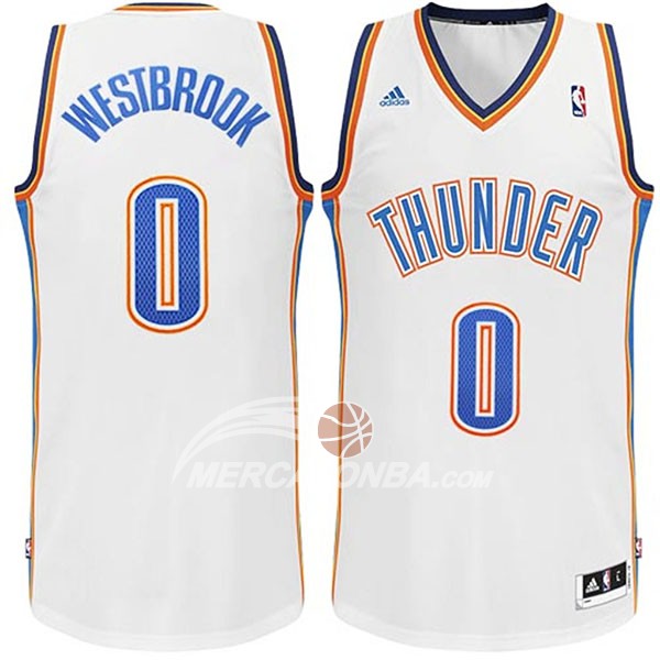 Maglia NBA Westbrook Oklahoma City Thunder Blanco